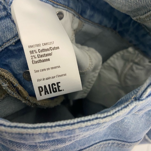 PAIGE Sierra Overall in Lovesong | Distressed Denim Overalls Size 27 - Picture 4 of 7